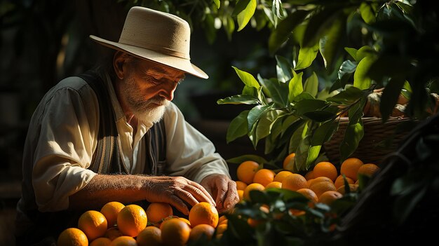 Photo orangery with abundant oranges gardeners delight