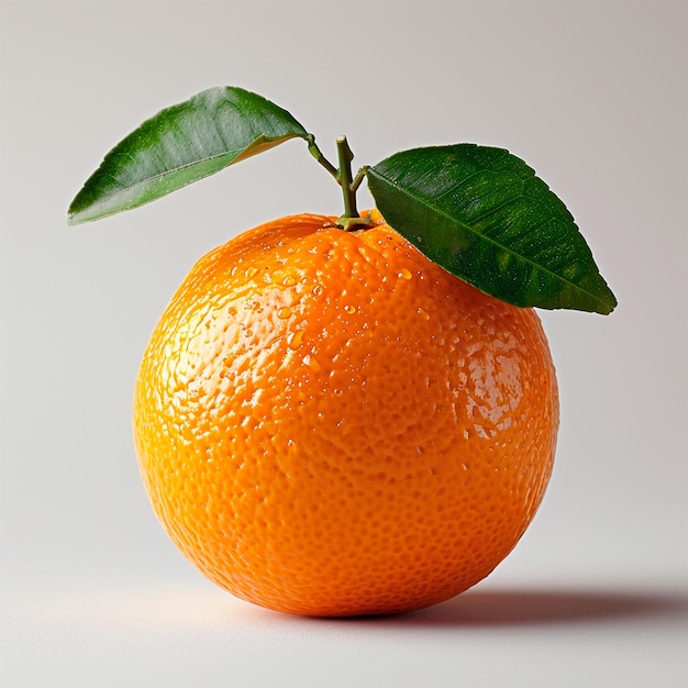 オレンジと熱帯の果物を隔離した白い背景のAI生成画像