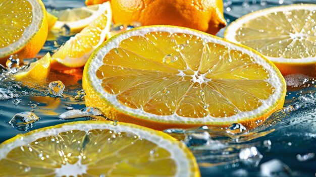 Oranges Floating in Water