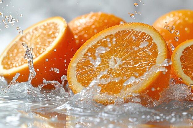 水に浮かぶオレンジ