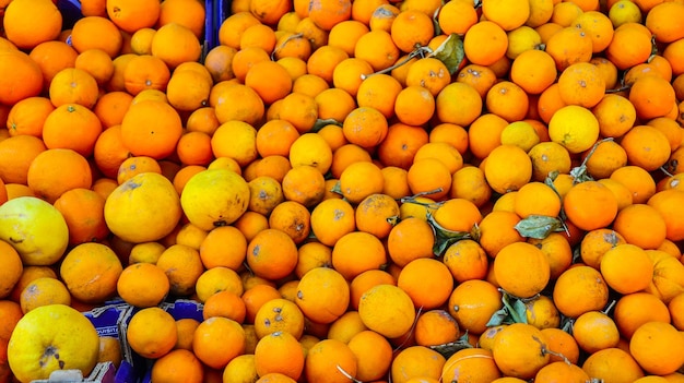 Oranges on fruit market