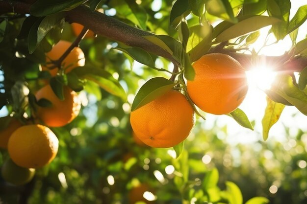 Oranges in garden