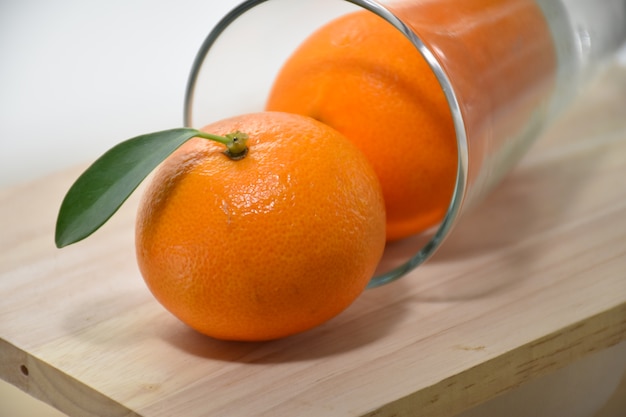 oranges in a glass