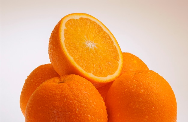 Oranges isolated on white background