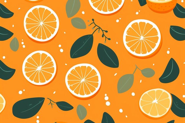 Oranges and lemons on an orange background.