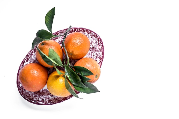 Oranges on light background