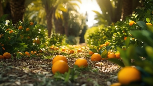 Фото Апельсины на земле на плантации