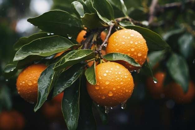 Oranges in the tree plantation