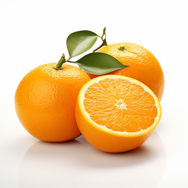 Oranges with white background high quality ultra hd