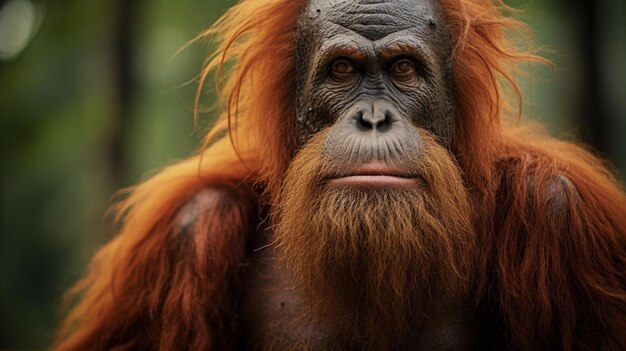 Photo orangutan high quality background