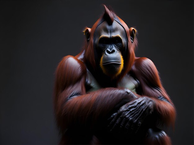 Orangutan isolated Ai Generated