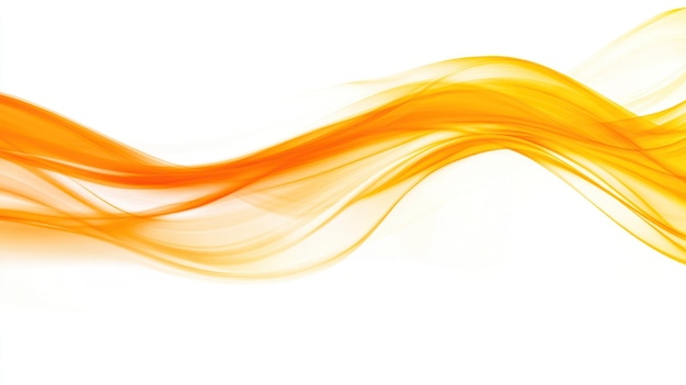 Oranje abstracte golven stromen op witte achtergrond ontwerpelement