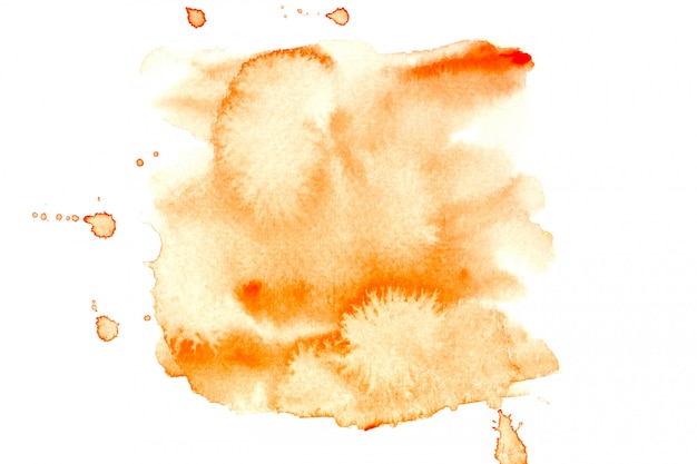 oranje aquarel vlek penseelstreek achtergrond