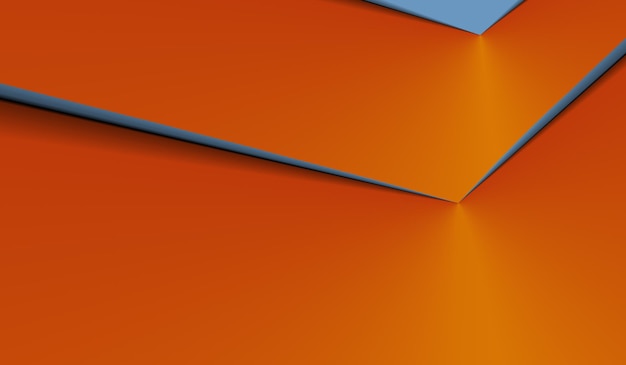 Oranje blauw papier laag abstracte achtergrond