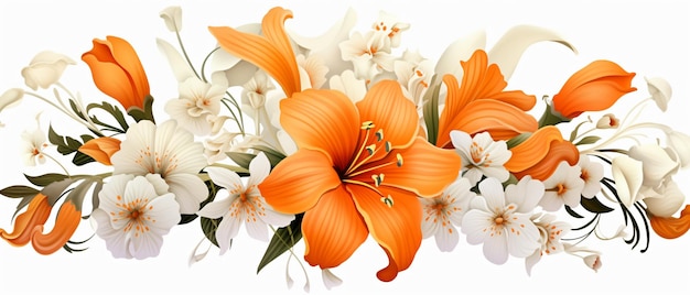 Oranje bloemen achtergrond