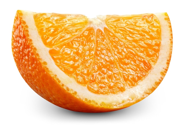 Oranje citrus geïsoleerd op een witte achtergrond. Oranje citrus uitknippad