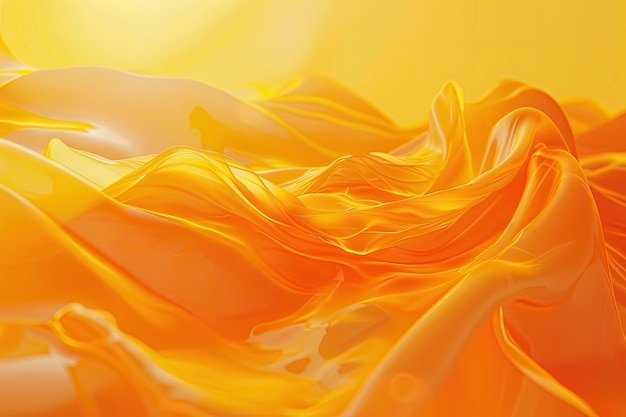 Oranje en gele achtergrond van abstracte warme curven