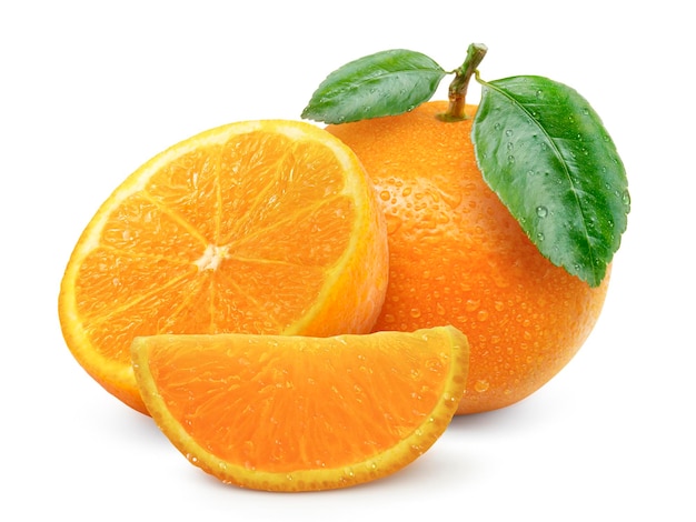 Oranje fruit geïsoleerd op een witte achtergrond