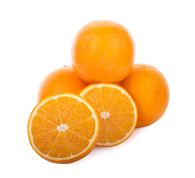 Oranje fruit geïsoleerd op witte achtergrond