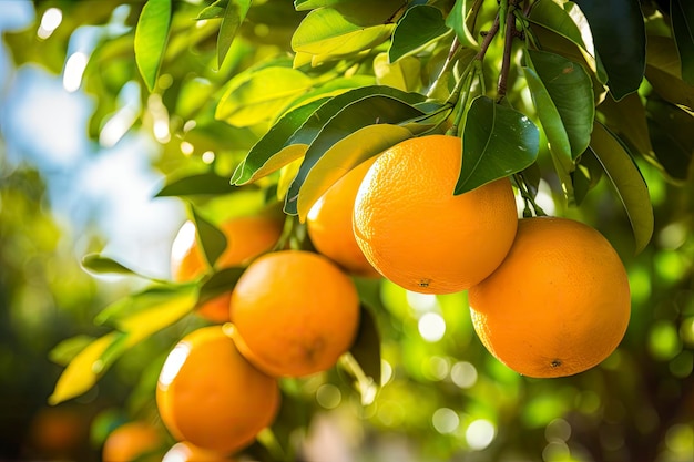 Oranje Fruit op Boom