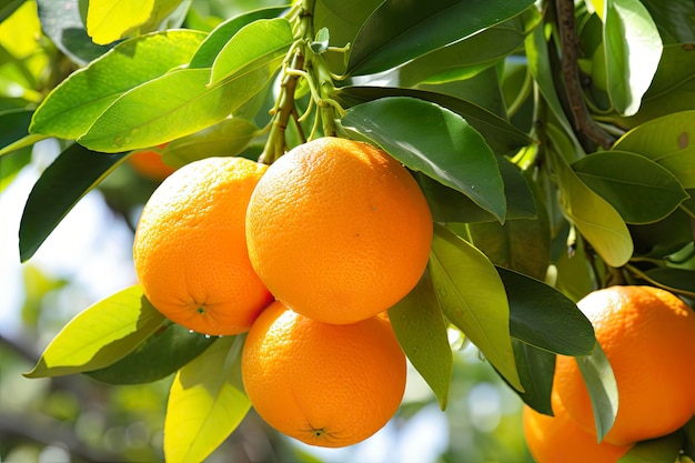 Oranje Fruit op Boom