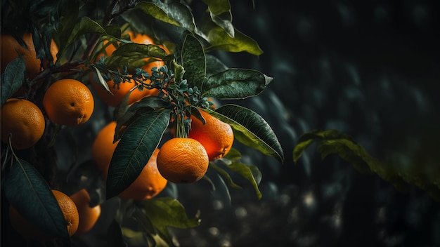 Oranje fruit op boomtak