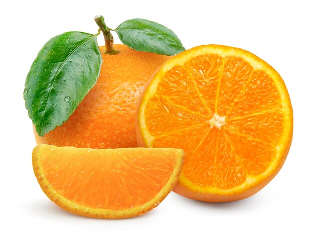 oranje fruit op witte achtergrond