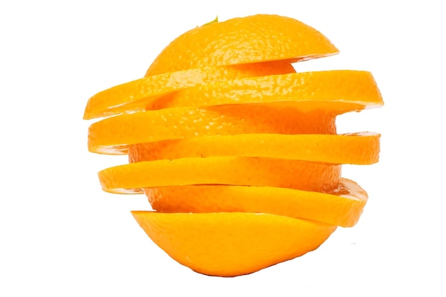 Oranje fruit op witte achtergrond