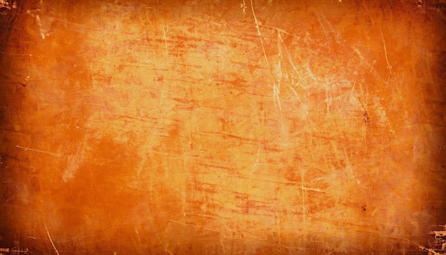 Oranje gekrast grunge achtergrond Grunge getextureerde achtergrond oppervlaktestructuur met krassen