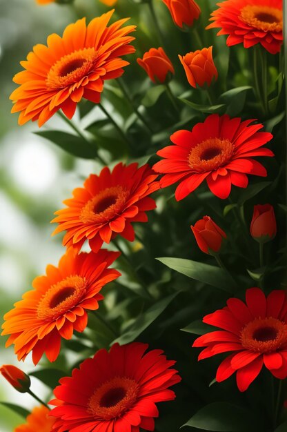 Oranje gerbera bloem Close-up van oranje madeliefje