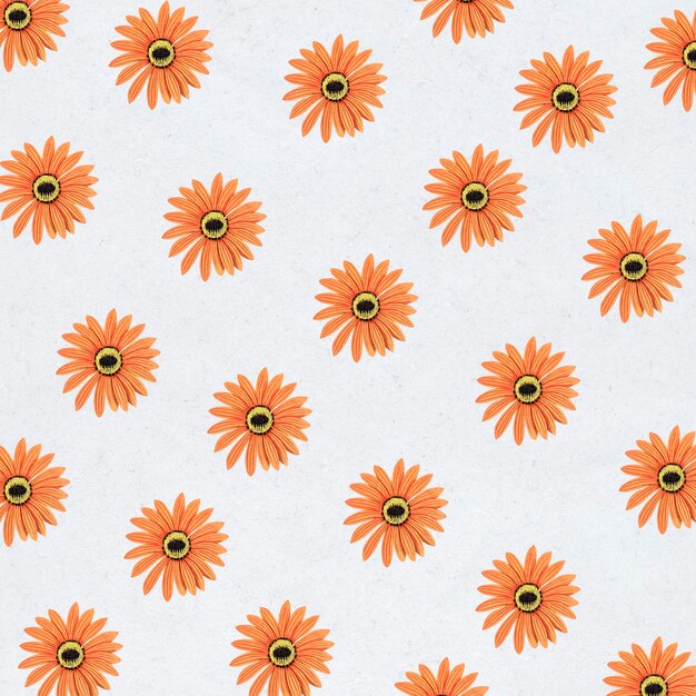 Oranje gerbera patroon banner of behang