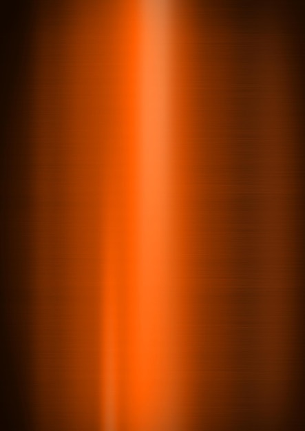 Oranje glanzend geborsteld metaal Verticale textuur als achtergrond