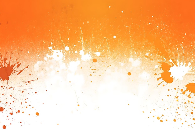 Oranje grunge achtergrond met witte splash