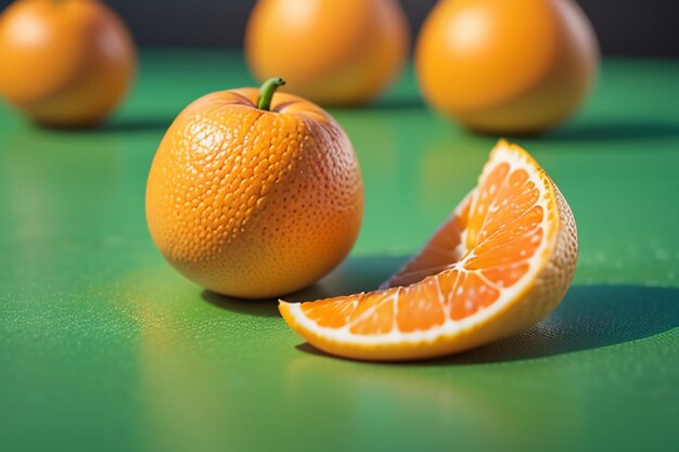 Oranje heerlijke vruchten supplement vitamine C voeding gezondheid behang achtergrond illustratie