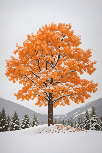 oranje kleurboom en roze kleurboom