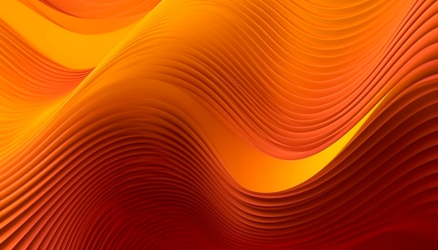 Oranje lichte achtergrond met lijnen en golven