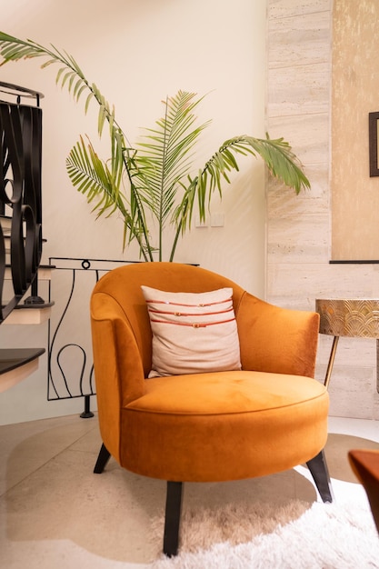 Oranje modern luxe meubilair Premium Foto