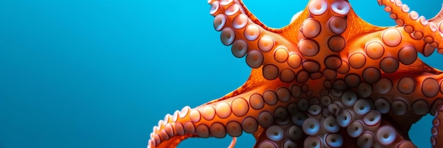Oranje octopus in het zeeleven Macro Concept Generatieve AI