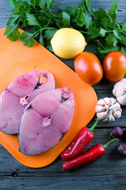 Foto oranje op de tafel