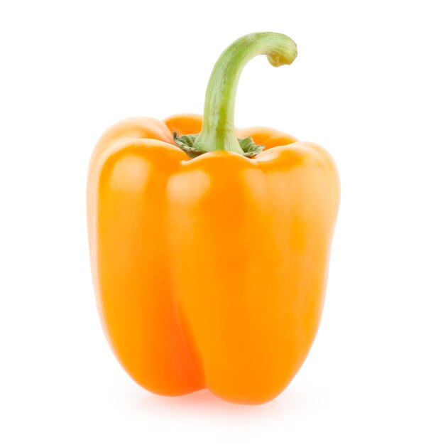 Oranje paprika peper geïsoleerd op witte achtergrond