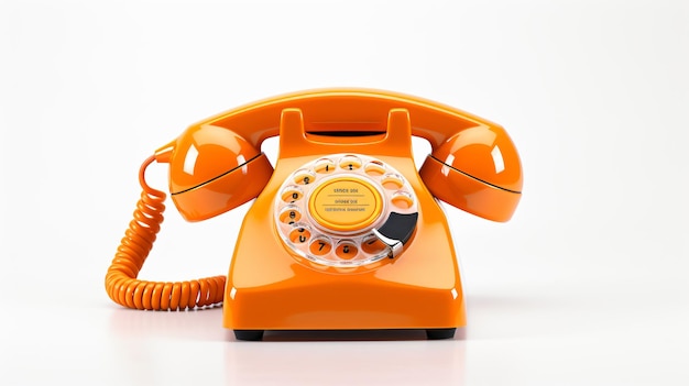 Oranje retro telefoon