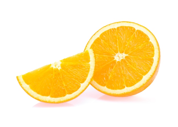 Oranje schijfje geïsoleerd op wit