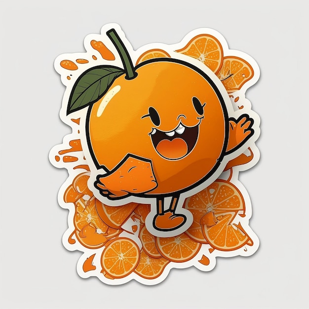 Foto oranje sticker
