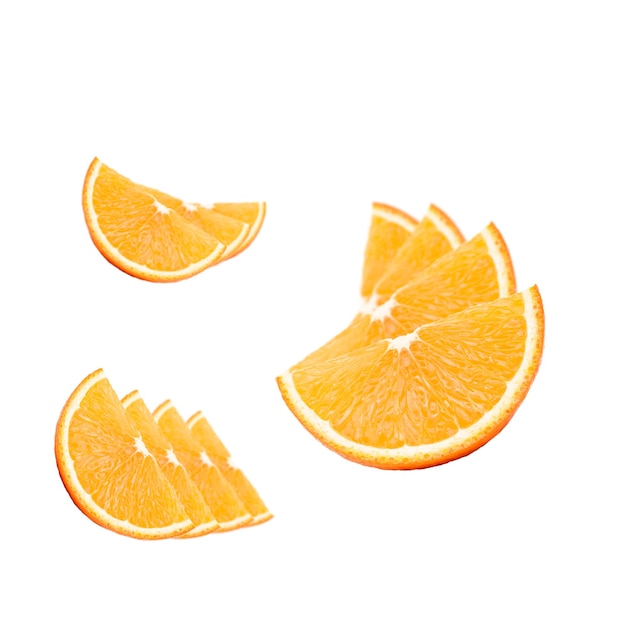 Oranje vruchten collectie geïsoleerd op een witte achtergrond