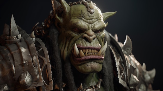 Photo orc close up