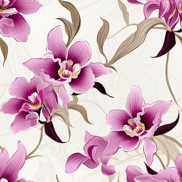 Photo orchid design for textile