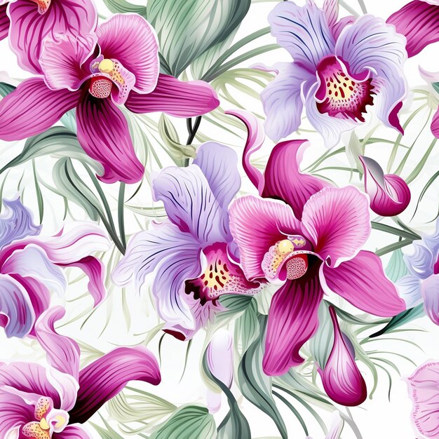 Orchid enchantment seamless beauty