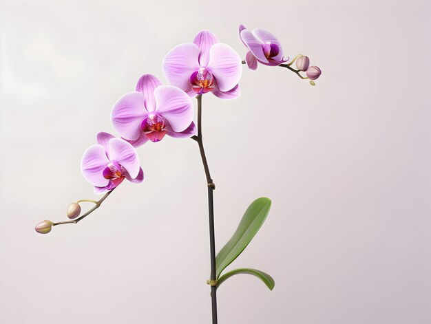 Photo orchid flower in studio background single orchid flower beautiful flower images