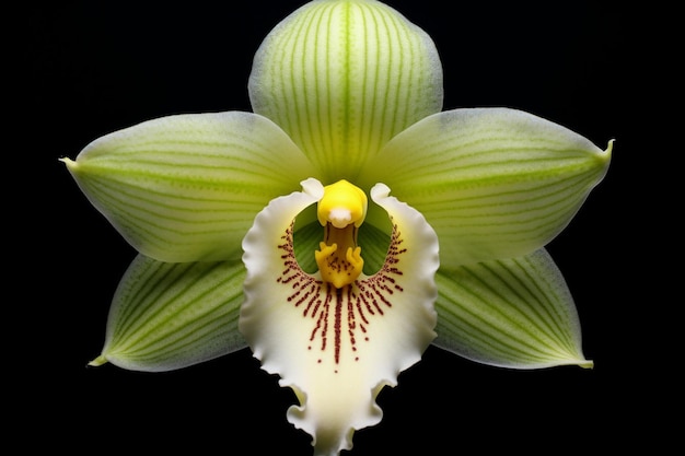 Цветок орхидеи с зеленым i