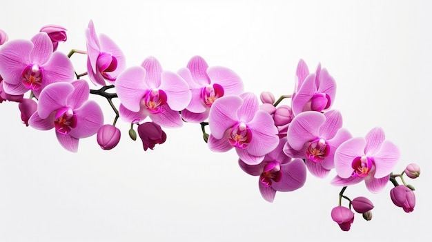 Orchid flowers on white background